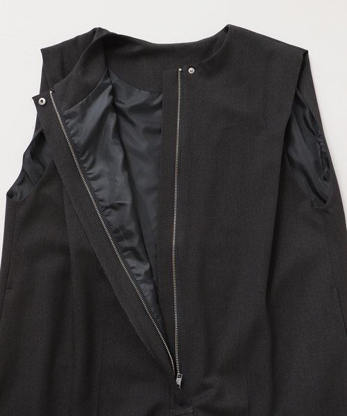 CITYSHOP(シティーショップ)の「ZIP JUMP SUIT:オールインワン(つなぎ/オールインワン・レディース・チャコールグレー/ブラック・36/38)」の17枚目の写真