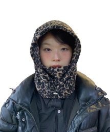 KOOKEESEE（クキシ）の「ポーラフリースバラクラバ_レオパード（ニットキャップ/ビーニー）」