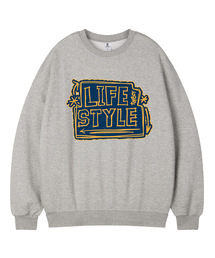 TOPBOY（トップボーイ）の「デイリーモーション オーバーサイズ 起毛 プリンティング スウェットシャツ（スウェット）」