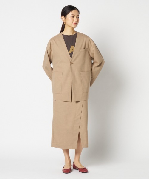 HELIOPOLE(エリオポール)の「the ELLISON SKIRT(スカート・レディース・チャコールグレー/ベージュ・36/38)」の15枚目の写真