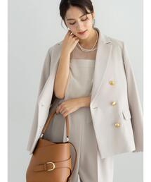 Te chichi | 【セレモニーアイテム】テーラードWブレストジャケット（セットアップ可）(ノーカラージャケット)