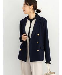 Te chichi（テチチ）の「【セレモニーアイテム】テーラードWブレストジャケット（セットアップ可）（ノーカラージャケット）」