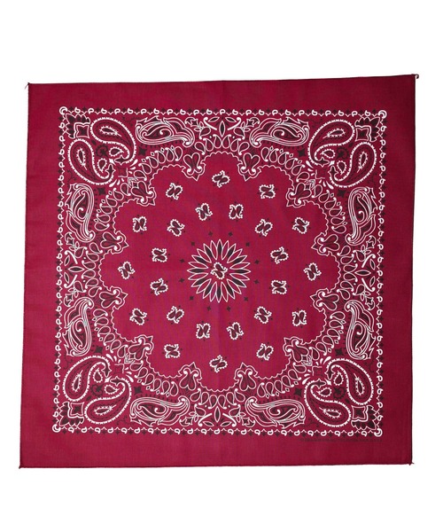 HAV-A-HANK（ハバハンク ）の「【RS】【HAV-A-HANK】PAISLEY　BANDANNA（バンダナ/スカーフ・メンズ・バーガンディー/ネイビー/カーキ/ブラック×レッド/ブラック/パープル/グリーン/シルバー/ネイビー系・FREE）」の8枚目の写真
