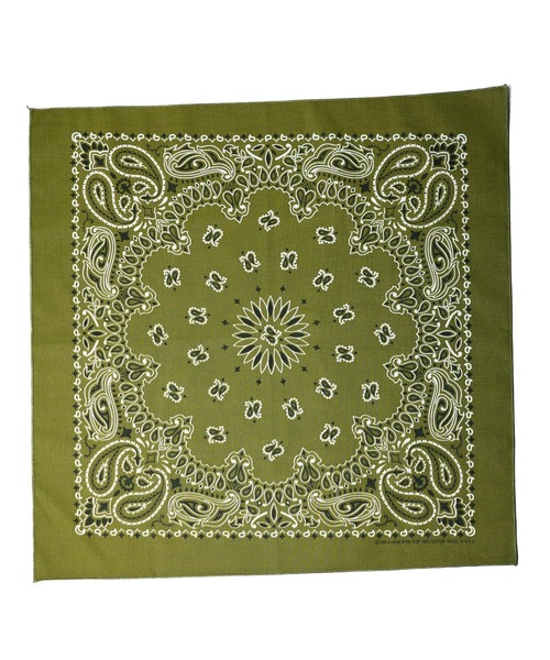 HAV-A-HANK（ハバハンク ）の「【RS】【HAV-A-HANK】PAISLEY　BANDANNA（バンダナ/スカーフ・メンズ・バーガンディー/ネイビー/カーキ/ブラック×レッド/ブラック/パープル/グリーン/シルバー/ネイビー系・FREE）」の3枚目の写真