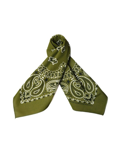 HAV-A-HANK（ハバハンク ）の「【RS】【HAV-A-HANK】PAISLEY　BANDANNA（バンダナ/スカーフ・メンズ・バーガンディー/ネイビー/カーキ/ブラック×レッド/ブラック/パープル/グリーン/シルバー/ネイビー系・FREE）」の13枚目の写真