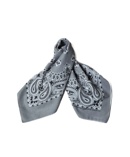 HAV-A-HANK（ハバハンク ）の「【RS】【HAV-A-HANK】PAISLEY　BANDANNA（バンダナ/スカーフ・メンズ・バーガンディー/ネイビー/カーキ/ブラック×レッド/ブラック/パープル/グリーン/シルバー/ネイビー系・FREE）」の20枚目の写真