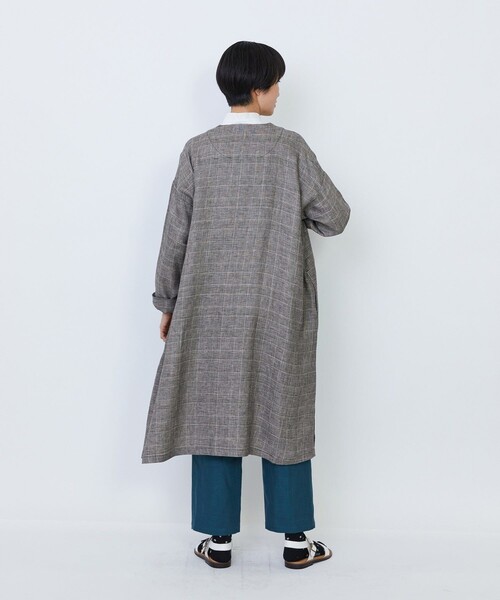 LOISIR(ロワズィール)の「リネンチェックガウンカーディガン(シャツ/ブラウス・レディース・ブラック系その他/チェック・FREE)」の8枚目の写真