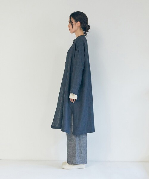 LOISIR(ロワズィール)の「リネンチェックガウンカーディガン(シャツ/ブラウス・レディース・ブラック系その他/チェック・FREE)」の10枚目の写真