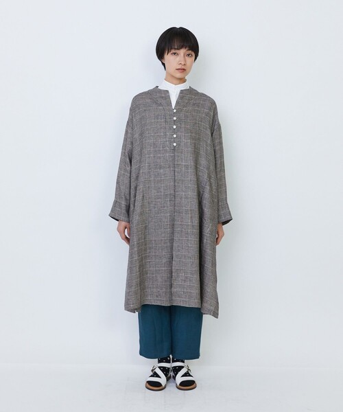 LOISIR(ロワズィール)の「リネンチェックガウンカーディガン(シャツ/ブラウス・レディース・ブラック系その他/チェック・FREE)」の12枚目の写真