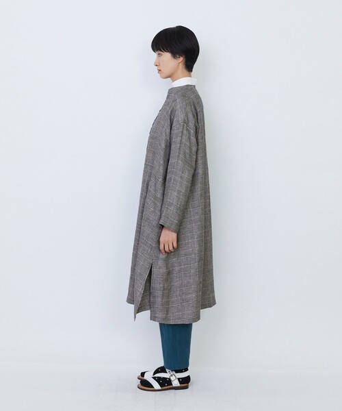 LOISIR(ロワズィール)の「リネンチェックガウンカーディガン(シャツ/ブラウス・レディース・ブラック系その他/チェック・FREE)」の13枚目の写真
