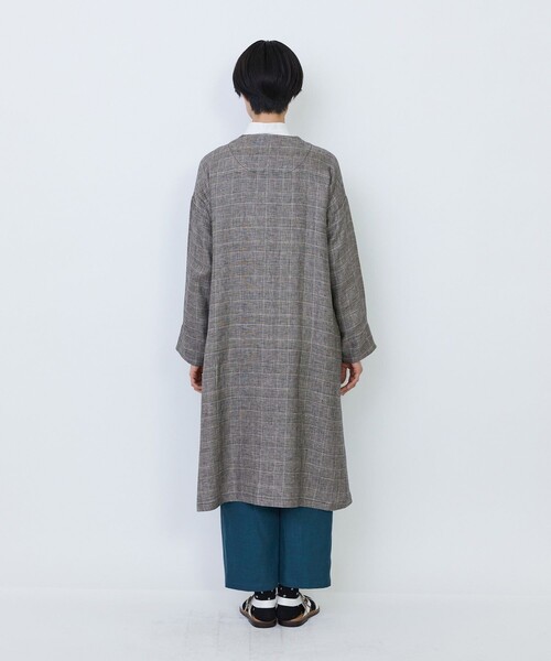 LOISIR(ロワズィール)の「リネンチェックガウンカーディガン(シャツ/ブラウス・レディース・ブラック系その他/チェック・FREE)」の14枚目の写真