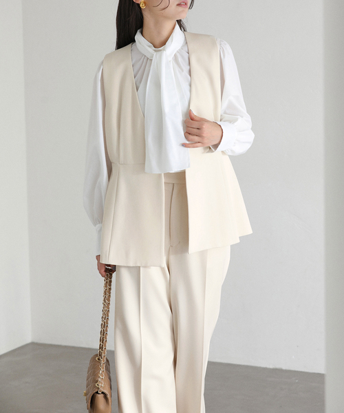 La TOTALITE（ラトータリテ）の「【洗える】コンシャスジレ（その他アウター・レディース・アイボリー/ネイビー・38/36）」の17枚目の写真