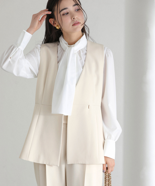 La TOTALITE（ラトータリテ）の「【洗える】コンシャスジレ（その他アウター・レディース・アイボリー/ネイビー・38/36）」の18枚目の写真