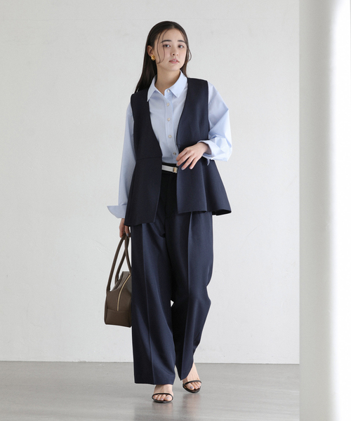 La TOTALITE（ラトータリテ）の「【洗える】コンシャスジレ（その他アウター・レディース・アイボリー/ネイビー・38/36）」の19枚目の写真