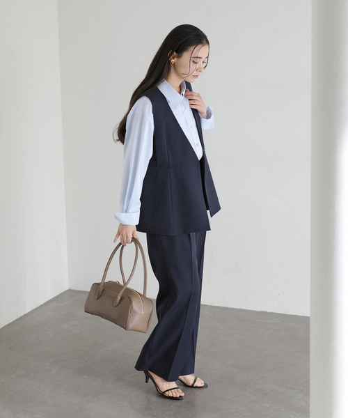 La TOTALITE（ラトータリテ）の「【洗える】コンシャスジレ（その他アウター・レディース・アイボリー/ネイビー・38/36）」の20枚目の写真