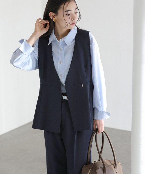 La TOTALITE（ラトータリテ）の「【洗える】コンシャスジレ（その他アウター・レディース・アイボリー/ネイビー・38/36）」の22枚目の写真