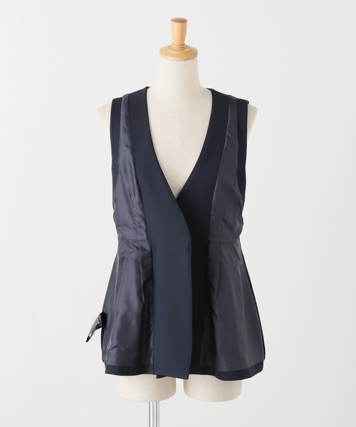 La TOTALITE（ラトータリテ）の「【洗える】コンシャスジレ（その他アウター・レディース・アイボリー/ネイビー・38/36）」の6枚目の写真