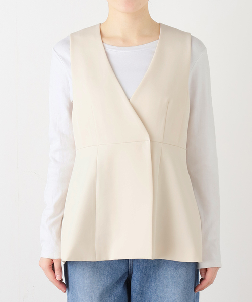 La TOTALITE（ラトータリテ）の「【洗える】コンシャスジレ（その他アウター・レディース・アイボリー/ネイビー・38/36）」の10枚目の写真