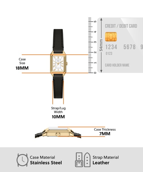 FOSSIL（フォッシル）の「フォッシル 腕時計 レディース アナログ レザー ES5470（アナログ腕時計・レディース・ブラック・FREE）」の5枚目の写真