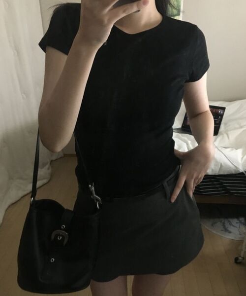 MUSINSA STANDARD WOMAN（ムシンサスタンダードウーマン）の「ウィメンズレイヤードミニスカート[ミディアムグレー]（スカート・レディース・その他・LARGE/MEDIUM/SMALL/X-SMALL）」の7枚目の写真
