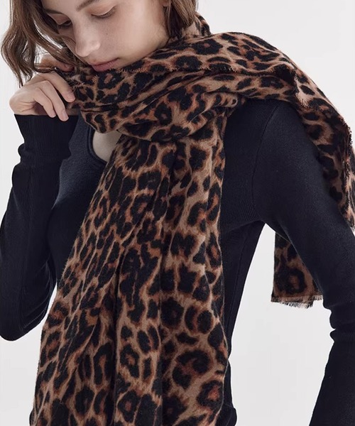 セール】レオパード ヒョウ柄 大判 ストール FX26PS002【Fano Studios