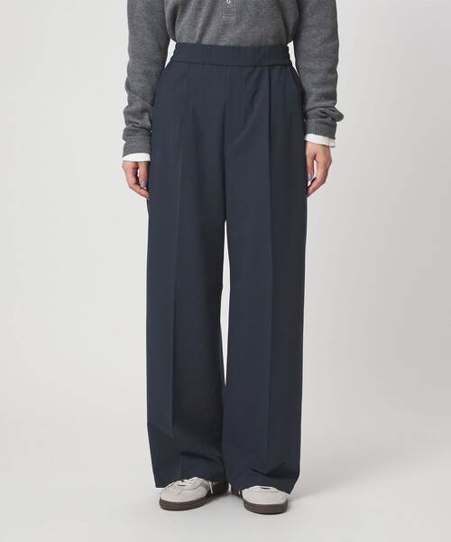 green label relaxing(グリーンレーベルリラクシング)の「【WEB限定】<at ease>オルマイ ワイド パンツ ウォッシャブル ストレッチ UVカット(その他パンツ・レディース・ダークブラウン/ネイビー/ブラック/ベージュ・SHORT/TALL/34/42/40/38/36)」の7枚目の写真