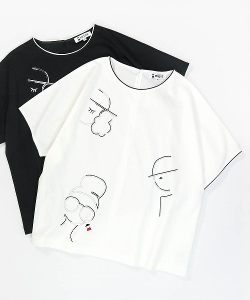 スパンコール刺繍UV冷感プルオーバー（Tシャツ/カットソー）｜STUDIO