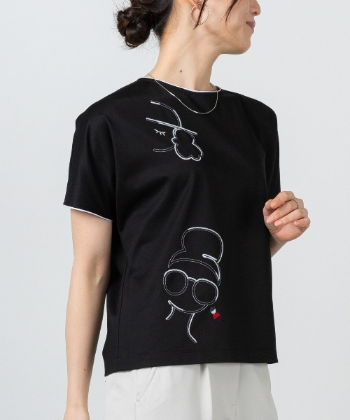 STUDIO PICONE(スタジオピッコーネ)の「スパンコール刺繍UV冷感プルオーバー(Tシャツ/カットソー・レディース・ブラック/ホワイト・L/M/LL)」の20枚目の写真