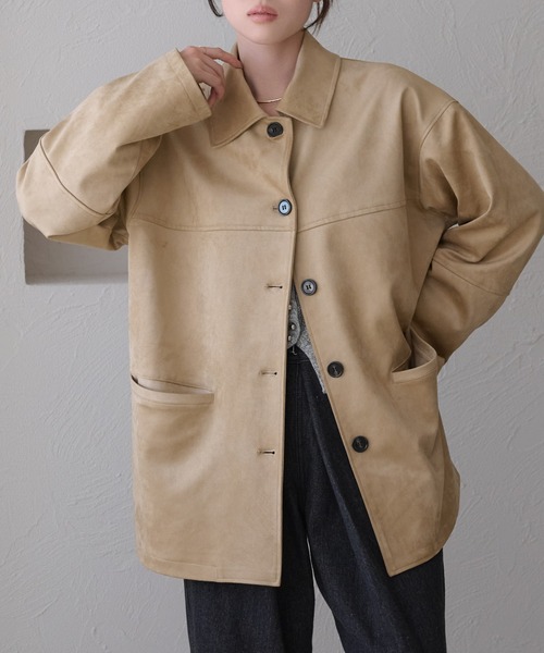 raffime(ラフィミー)の「【Raffime】バックデザインオーバーサイズジャケット(ライダースジャケット・レディース・ブラック/ベージュ/アイボリー・フリー)」の19枚目の写真
