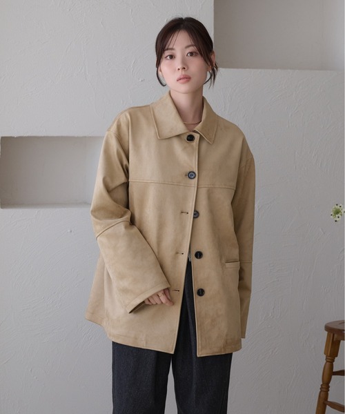 raffime(ラフィミー)の「【Raffime】バックデザインオーバーサイズジャケット(ライダースジャケット・レディース・ブラック/ベージュ/アイボリー・フリー)」の18枚目の写真