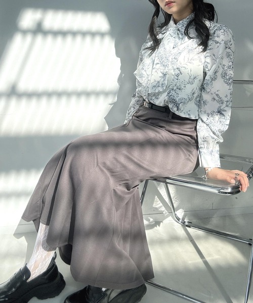 AS KNOW AS plus（アズノゥアズプラス）の「〇ボウタイリボン付 キラキラパールボタンブラウス（シャツ/ブラウス・レディース・サックスブルー/ブルー系その他/ホワイト系その他・FREE）」の14枚目の写真