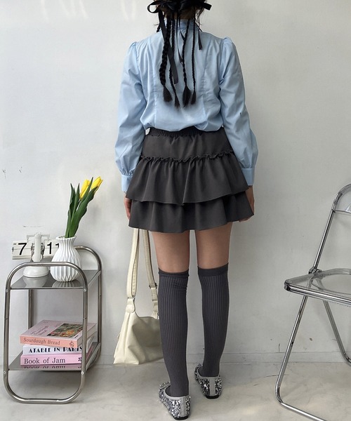 AS KNOW AS plus（アズノゥアズプラス）の「〇ボウタイリボン付 キラキラパールボタンブラウス（シャツ/ブラウス・レディース・サックスブルー/ブルー系その他/ホワイト系その他・FREE）」の20枚目の写真