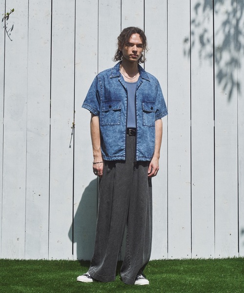 CASPER JOHN(キャスパージョン)の「Chemical zip CPO shirts/ケミカルジップCPOシャツ(シャツ/ブラウス・メンズ・ブルー/ブラック・LARGE/MEDIUM/SMALL/X-SMALL)」の9枚目の写真