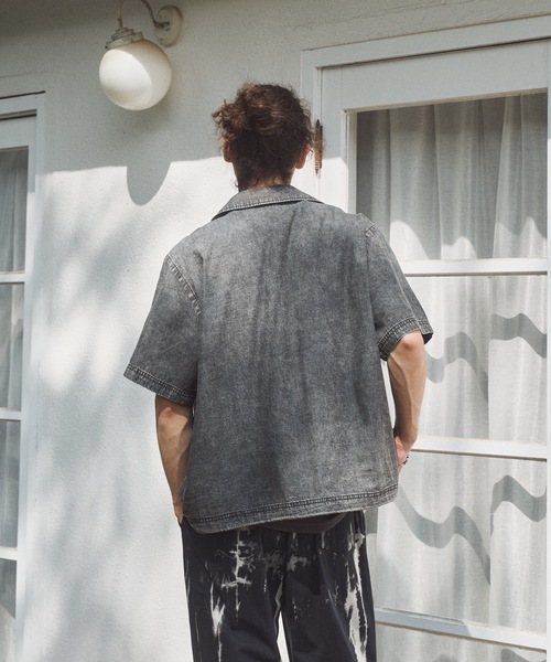 CASPER JOHN(キャスパージョン)の「Chemical zip CPO shirts/ケミカルジップCPOシャツ(シャツ/ブラウス・メンズ・ブルー/ブラック・LARGE/MEDIUM/SMALL/X-SMALL)」の4枚目の写真