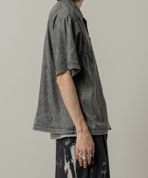 CASPER JOHN(キャスパージョン)の「Chemical zip CPO shirts/ケミカルジップCPOシャツ(シャツ/ブラウス・メンズ・ブルー/ブラック・LARGE/MEDIUM/SMALL/X-SMALL)」の15枚目の写真