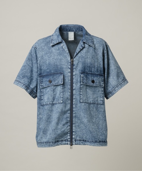 CASPER JOHN(キャスパージョン)の「Chemical zip CPO shirts/ケミカルジップCPOシャツ(シャツ/ブラウス・メンズ・ブルー/ブラック・LARGE/MEDIUM/SMALL/X-SMALL)」の18枚目の写真