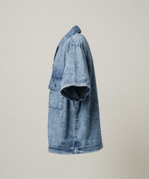 CASPER JOHN(キャスパージョン)の「Chemical zip CPO shirts/ケミカルジップCPOシャツ(シャツ/ブラウス・メンズ・ブルー/ブラック・LARGE/MEDIUM/SMALL/X-SMALL)」の19枚目の写真