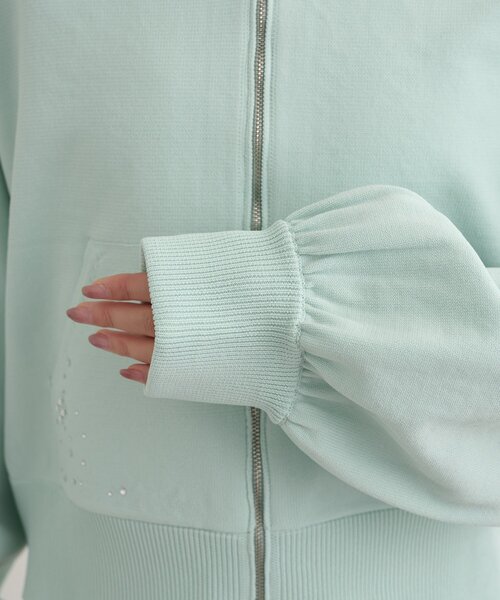 mystic（ミスティック）の「ラインストーンフーディーニット（パーカー・レディース・アイボリー/グリーン・FREE）」の19枚目の写真