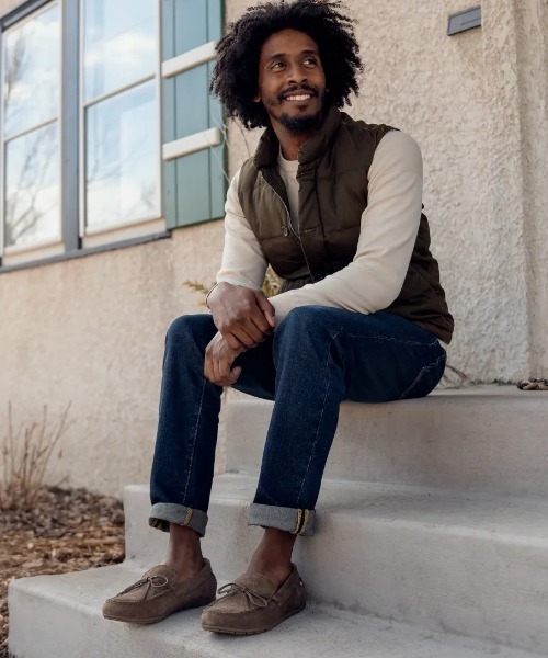 Minnetonka(ミネトンカ)の「MINNETONKA(ミネトンカ) / ローファーモック Men’s LOAFER MOC(モカシン/デッキシューズ・メンズ・ブラウン/ブラック・10/9/8/7)」の3枚目の写真