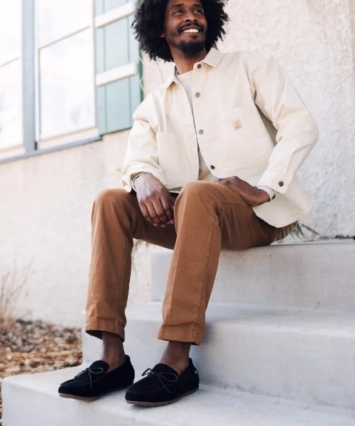 Minnetonka(ミネトンカ)の「MINNETONKA(ミネトンカ) / ローファーモック Men’s LOAFER MOC(モカシン/デッキシューズ・メンズ・ブラウン/ブラック・10/9/8/7)」の4枚目の写真