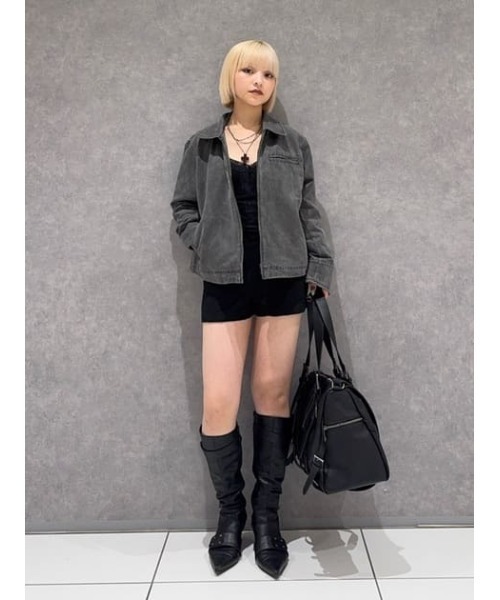 LAGUA GEM（ラグアジェム）の「FAUX LEATHER BASIC ジャケット（ブルゾン・レディース・ブラウン/ブラック・FREE）」の17枚目の写真