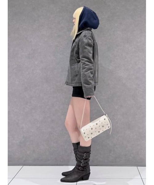 LAGUA GEM（ラグアジェム）の「FAUX LEATHER BASIC ジャケット（ブルゾン・レディース・ブラウン/ブラック・FREE）」の20枚目の写真