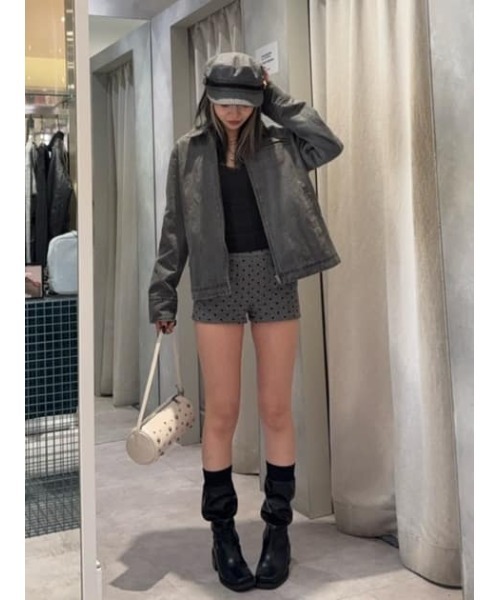 LAGUA GEM（ラグアジェム）の「FAUX LEATHER BASIC ジャケット（ブルゾン・レディース・ブラウン/ブラック・FREE）」の21枚目の写真