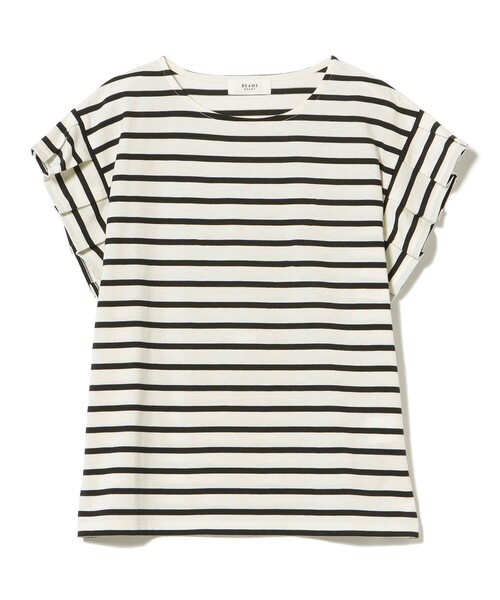 BEAMS HEART(ビームスハート)の「【7/2値下げ】袖タック ボーダー プルオーバー(Tシャツ/カットソー・レディース・ネイビー/オフホワイト/グリーン・FREE)」の16枚目の写真