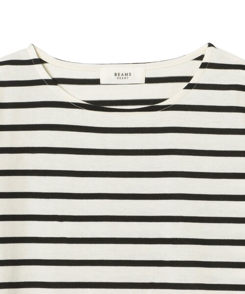 BEAMS HEART(ビームスハート)の「【7/2値下げ】袖タック ボーダー プルオーバー(Tシャツ/カットソー・レディース・ネイビー/オフホワイト/グリーン・FREE)」の17枚目の写真
