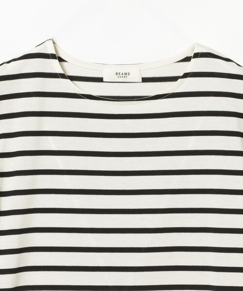 BEAMS HEART(ビームスハート)の「【7/2値下げ】袖タック ボーダー プルオーバー(Tシャツ/カットソー・レディース・ネイビー/オフホワイト/グリーン・FREE)」の21枚目の写真