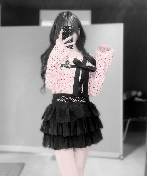 OLIVE des OLIVE(オリーブデオリーブ)の「【インフルエンサー企画】miko race tutu skirt pants(スカート・レディース・ピンク/ブラック・FREE)」の4枚目の写真