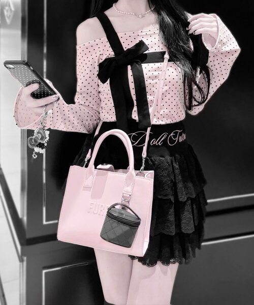 OLIVE des OLIVE(オリーブデオリーブ)の「【インフルエンサー企画】miko race tutu skirt pants(スカート・レディース・ピンク/ブラック・FREE)」の5枚目の写真