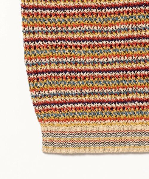 fennica(フェニカ)の「COOHEM / SUKE BORDER KNIT VEST ニットベスト(ベスト・メンズ・レッド/グリーン・LARGE)」の6枚目の写真