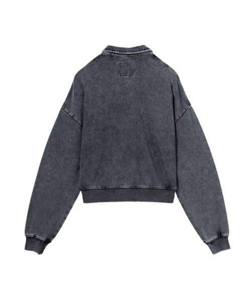 A BATHING APE(アベイシングエイプ)の「POLO SWEATSHIRT(ポロシャツ・レディース・グレー/ネイビー・SMALL/X-SMALL)」の4枚目の写真